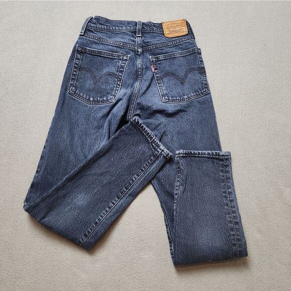 Levi's Wedgie Jeans Light Size 23 Tapered Leg High Waist - Picture 5 of 14